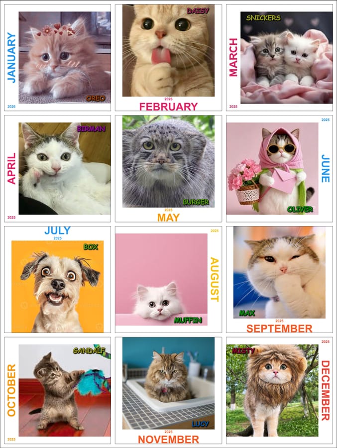 Customized Calendar - Box