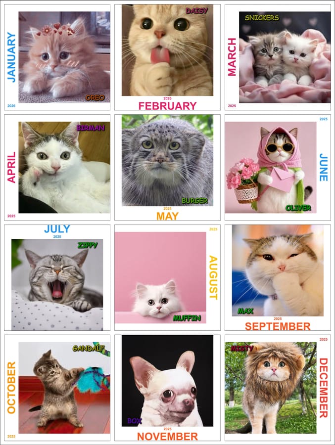 Customized Calendar - Box